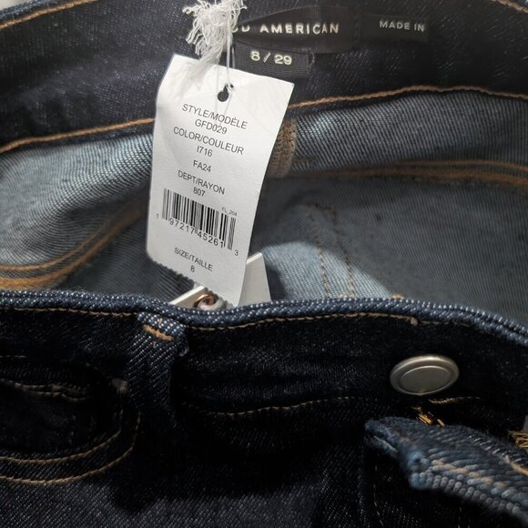 NWT Good American | Slit Front Midi Skirt In Dark Indigo716 - Picture 7 of 9